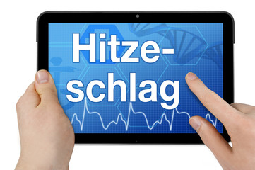 Tablet mit Touchscreen und Hitzeschlag