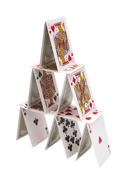 house of cards on white isolated
