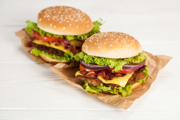 Delicious hamburger