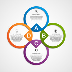 Abstract circle infographic design template.