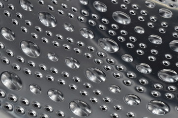 Close up to inside washing machine