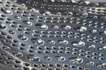 Close up to inside washing machine