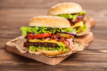 Delicious hamburger