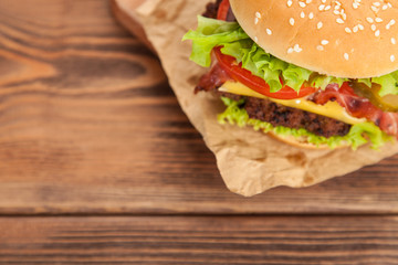 Delicious hamburger