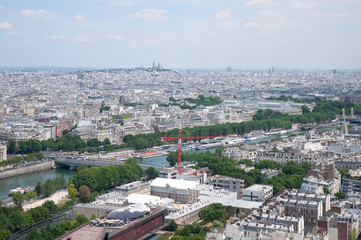 Fototapeta na wymiar View of the River Seine, captured from the Eiffel Tower, Paris