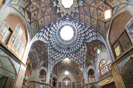 Bazaar of Kashan, in Iran