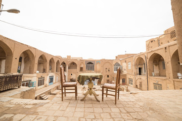 Tea room in the old Bazaar of Kashan