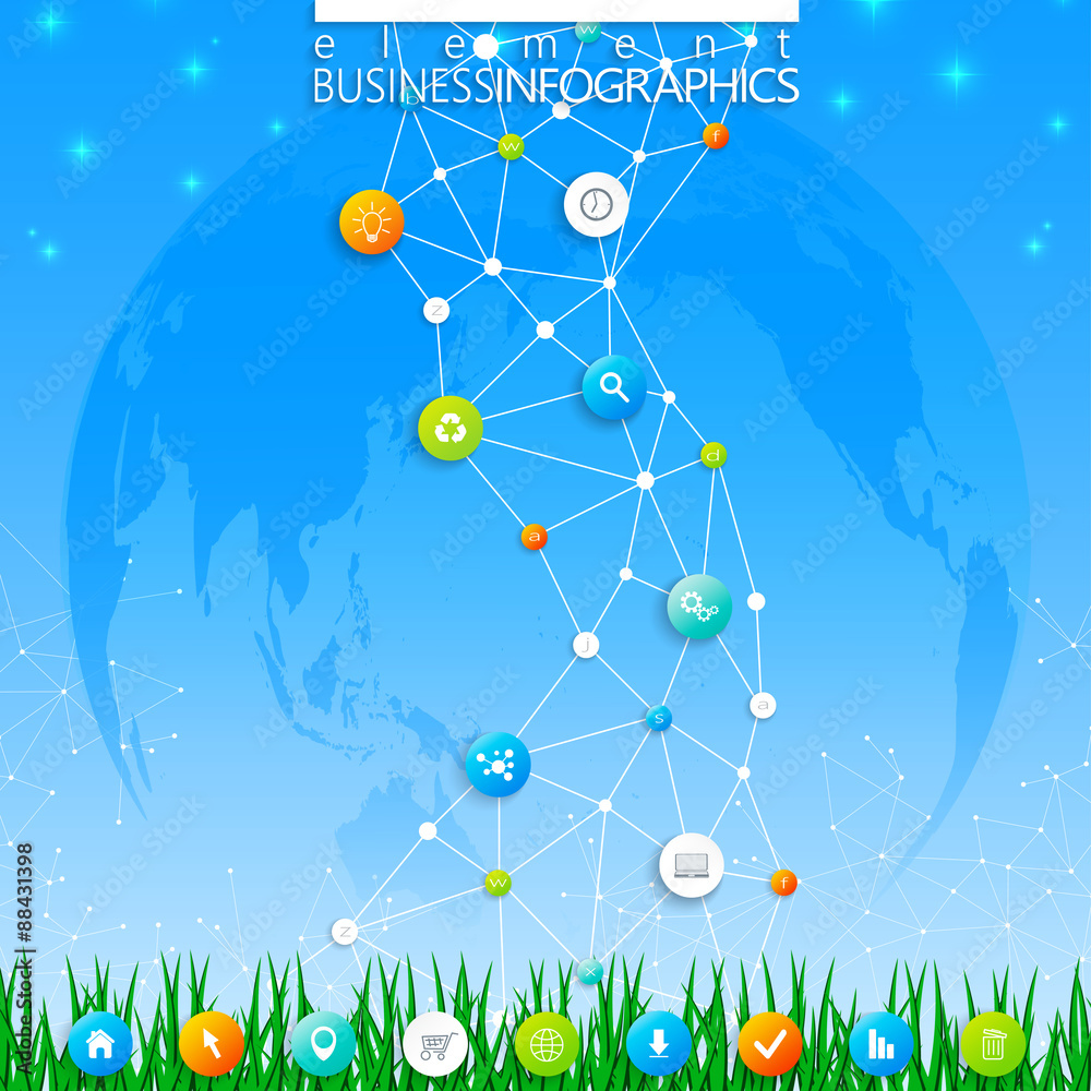 Aufkleber modern infographic template dna. can be used in the workflow