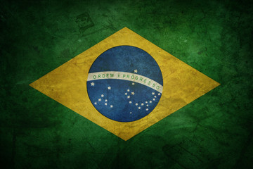Grunge Brazil flag