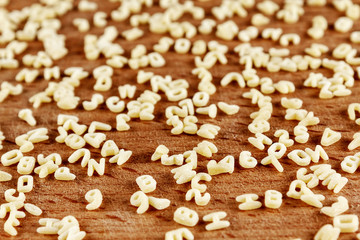 Alphabet pasta background