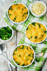 millet casserole with broccoli and cheese