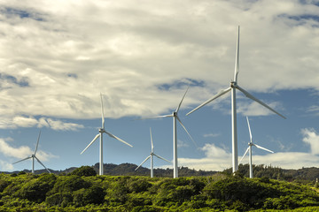 Kahuku Wind Farm on Oahu, Hawaii