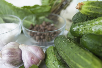 Green cucumbers