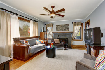 Brilliant living room with modern feel, and gray tones.