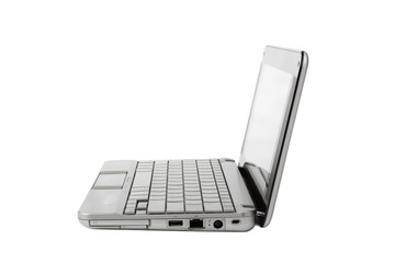 Side view of a portable computer isolated