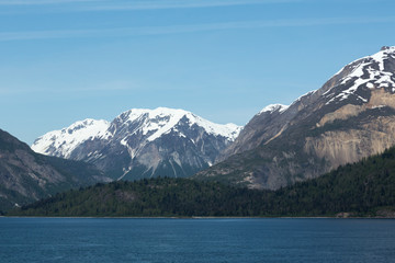 Obraz premium Mountains and Forests in Glacier Bay