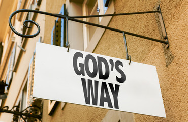 God's Way sign in a conceptual image