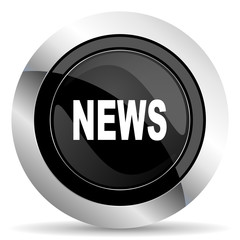 news icon, black chrome button