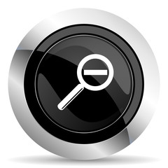 lens icon, black chrome button