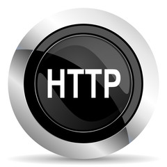 http icon, black chrome button