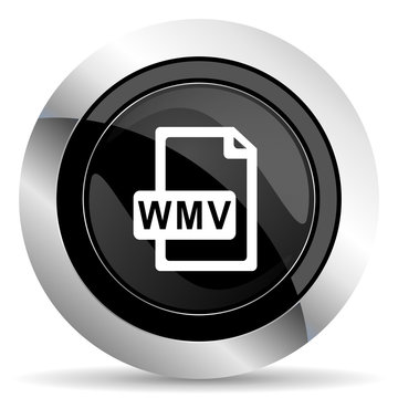 wmv file icon, black chrome button