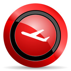 deparures red glossy web icon