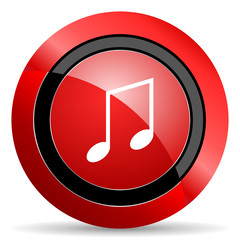 music red glossy web icon