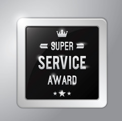 Super service award square badge
