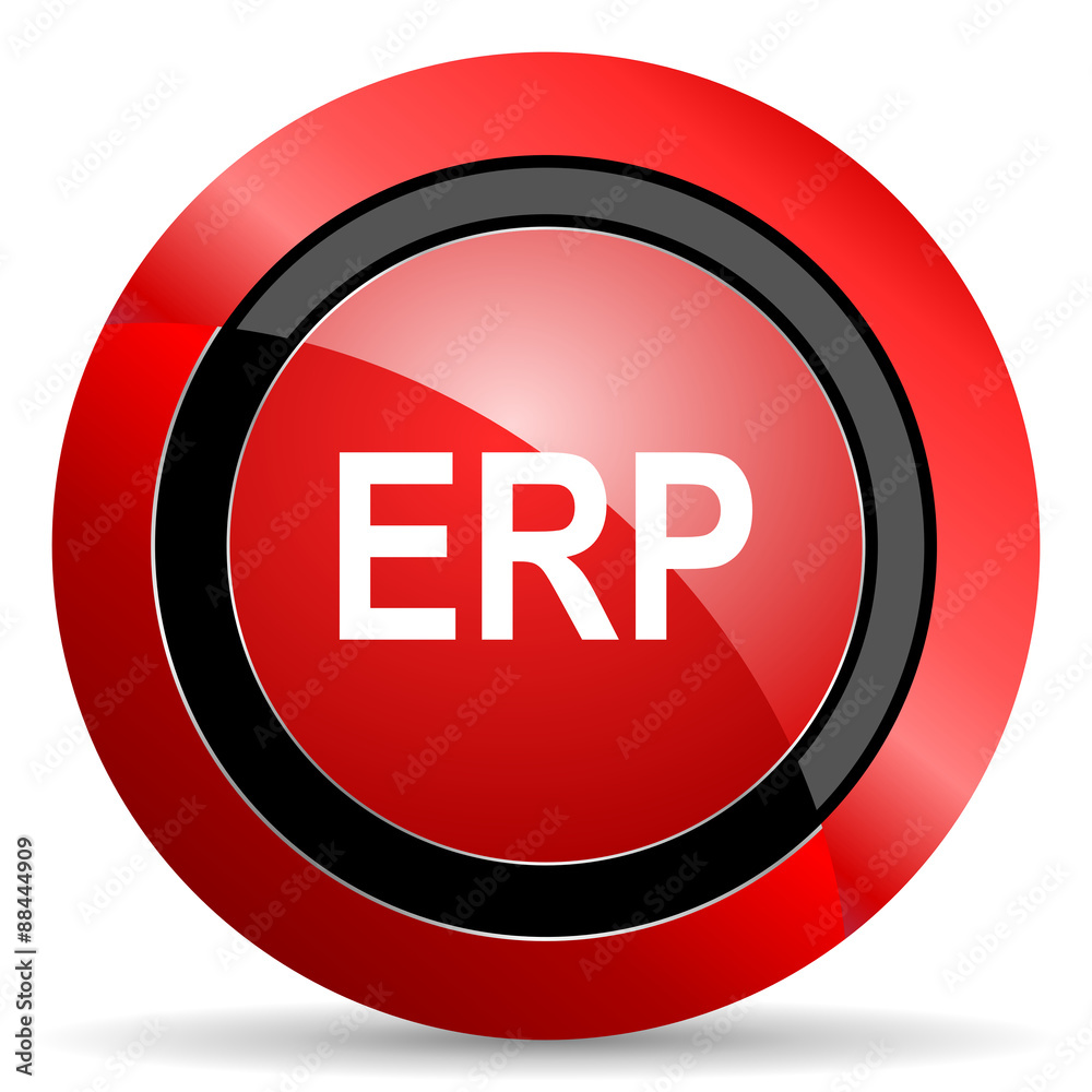 Poster erp red glossy web icon