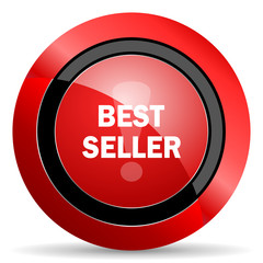best seller red glossy web icon