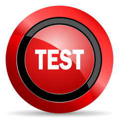 test red glossy web icon