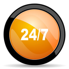 24/7 orange icon