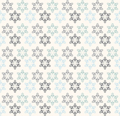 blue snow flakes patterns. vintage and retro design. Endless texture can be used for wallpaper, pattern fills, web page, background, surface. vector illustration