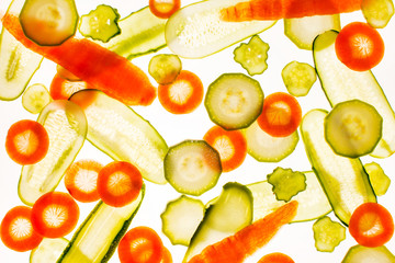 fresh vegetables slices