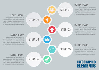 Infographic design on the grey background