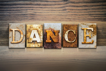 Naklejka premium Dance Concept Letterpress Theme