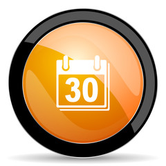calendar orange icon organizer sign