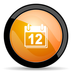 calendar orange icon organizer sign agenda symbol