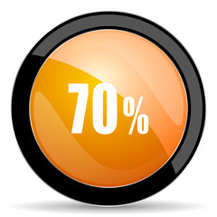 70 percent orange icon sale sign