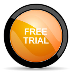 free trial orange icon