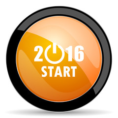 new year 2016 orange icon new years symbol