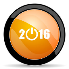 new year 2016 orange icon new years symbol