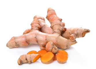 turmeric isolated on white background
