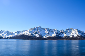 Norwegian Mountains with snow
 - obrazy, fototapety, plakaty