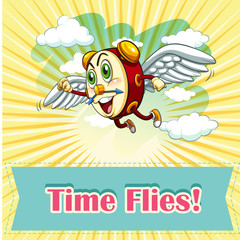 Idiom saying time flies