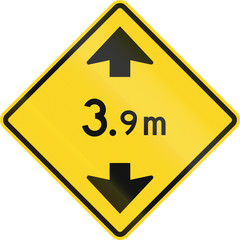 sign in Canada - Height limit ahead. This sign is used in Ontario