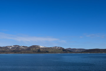 Fototapeta na wymiar Norwegian Mountains with snow 