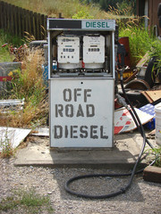 vintage off road diesel gas pump