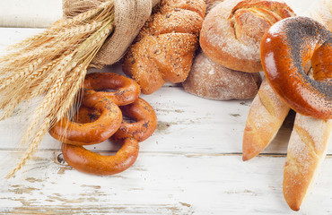 Different fresh bread