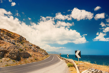 Road near the sea
